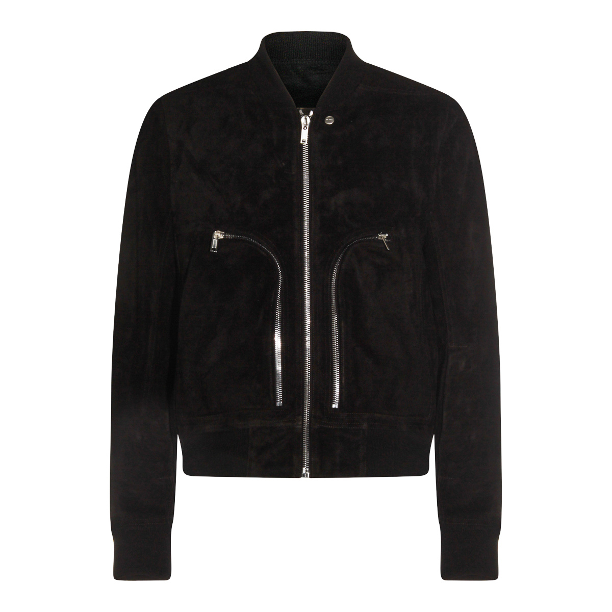 Rick Owens Mens Black Bauhaus Flight Leather Bomber Jacket In Black