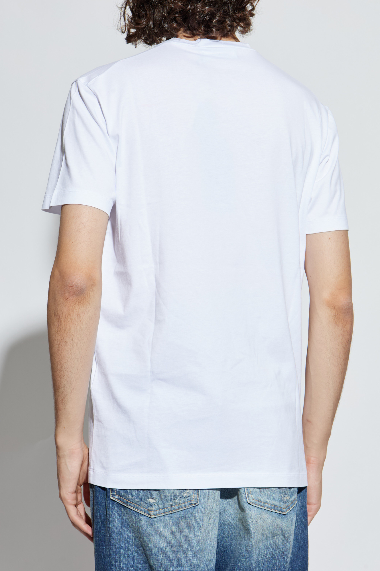 Dsquared2 Circular-print Crew-neck T-shirt In White