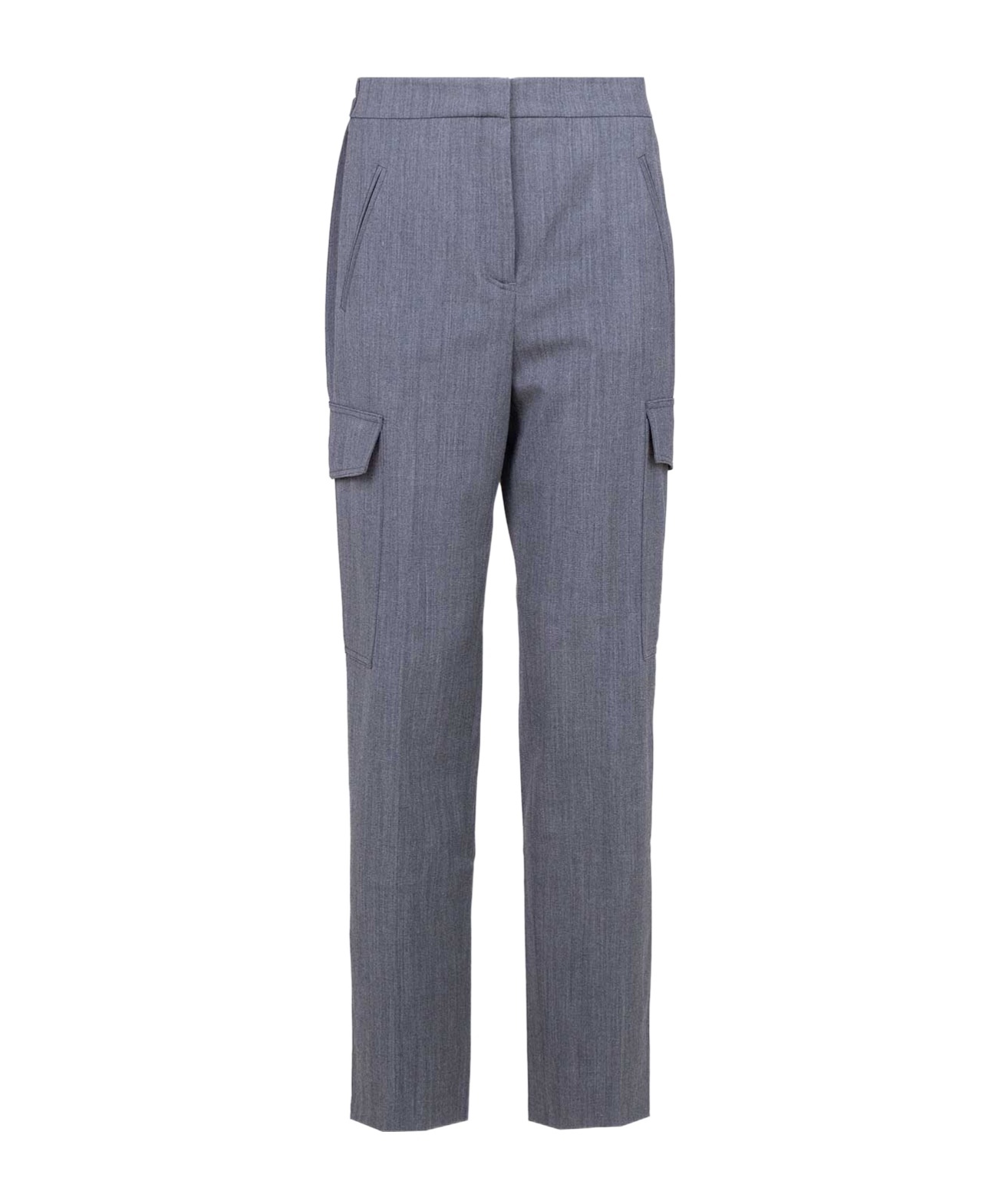 Twinset Work Casual Pants In Gray