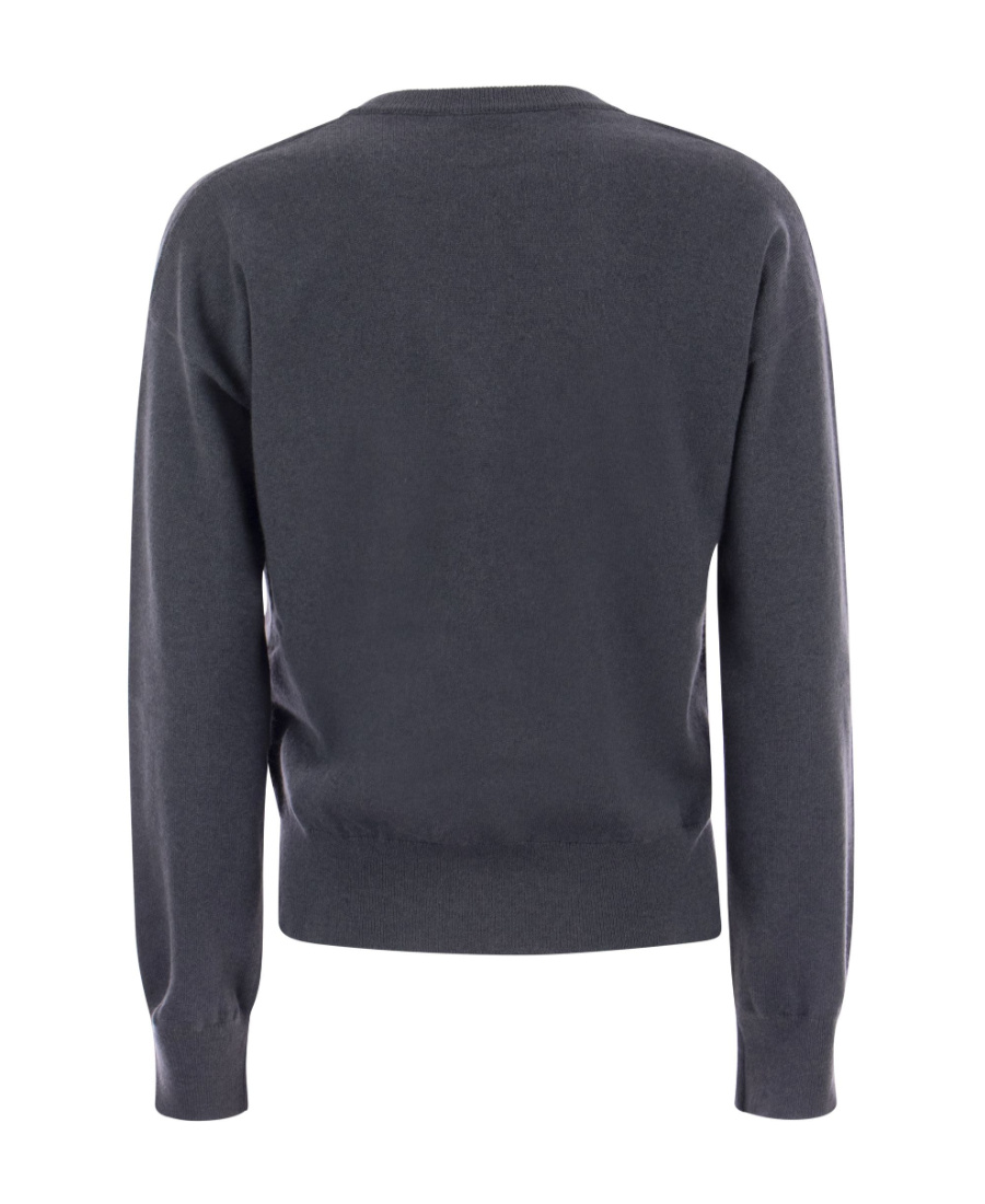 Brunello Cucinelli Women's Cashmere Sweater With Pocket In Black