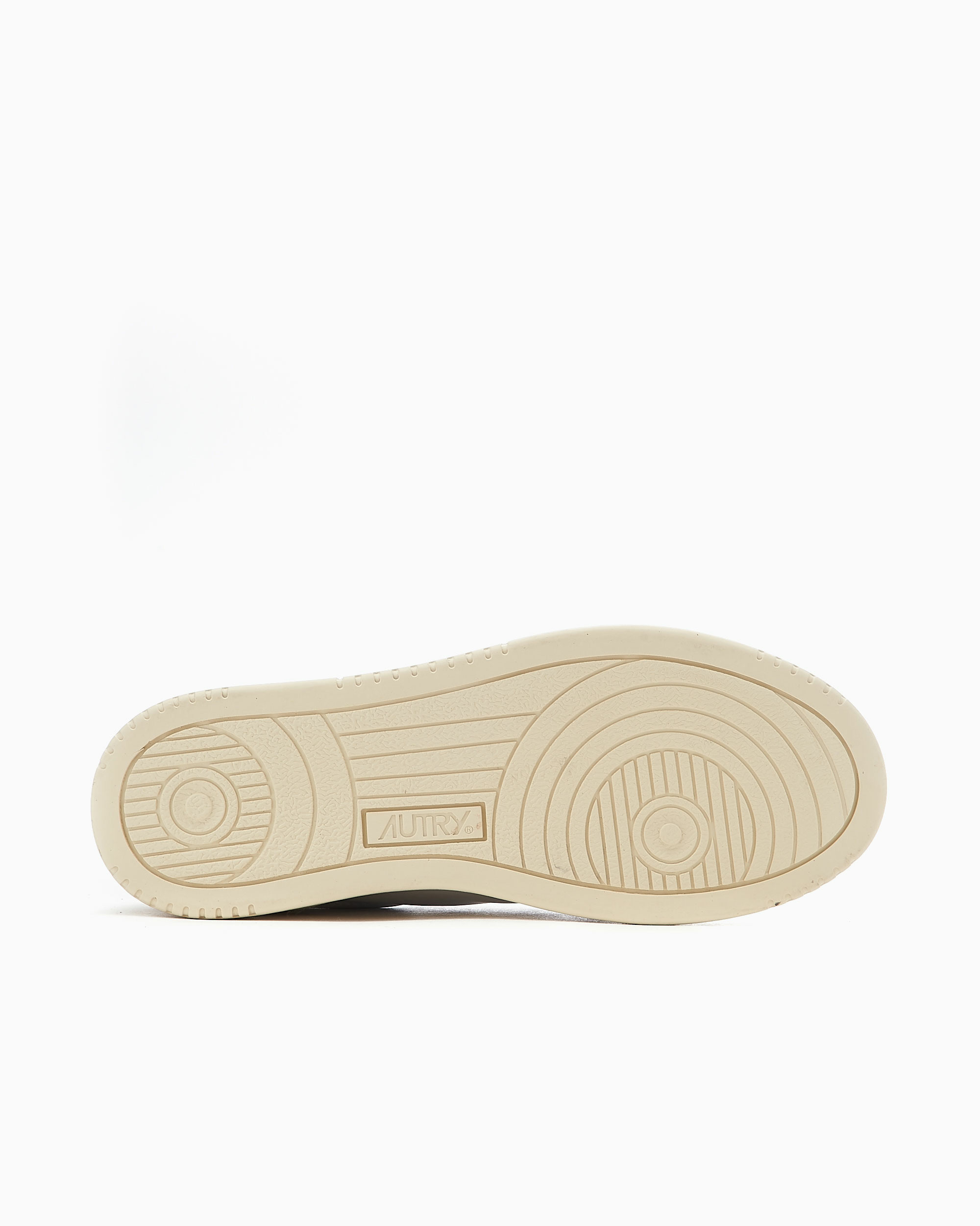 Autry 01 Sneakers In White Suede And Leather In Nude