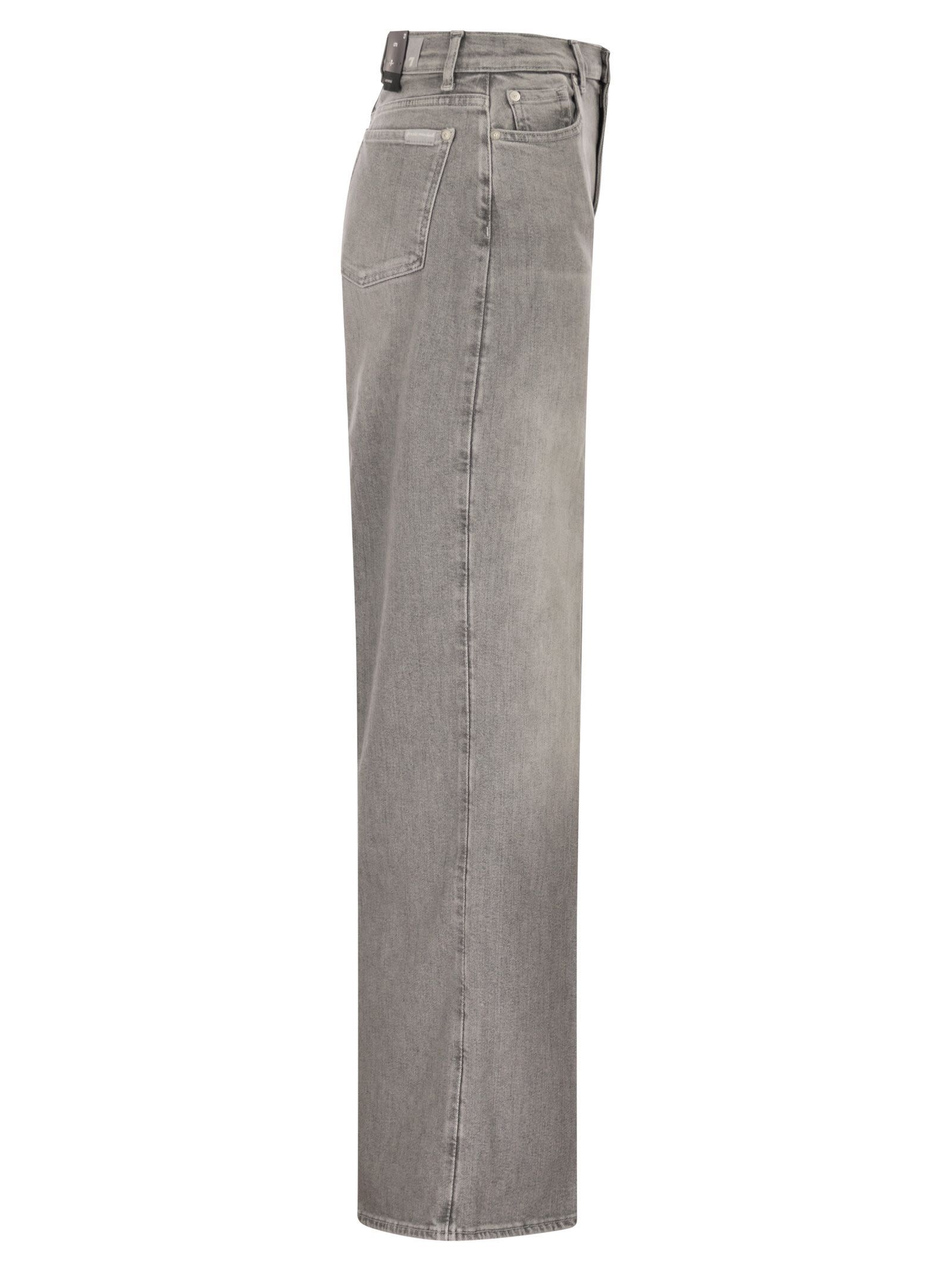 7 For All Mankind Lotta High-waist Flared Jeans In Gray