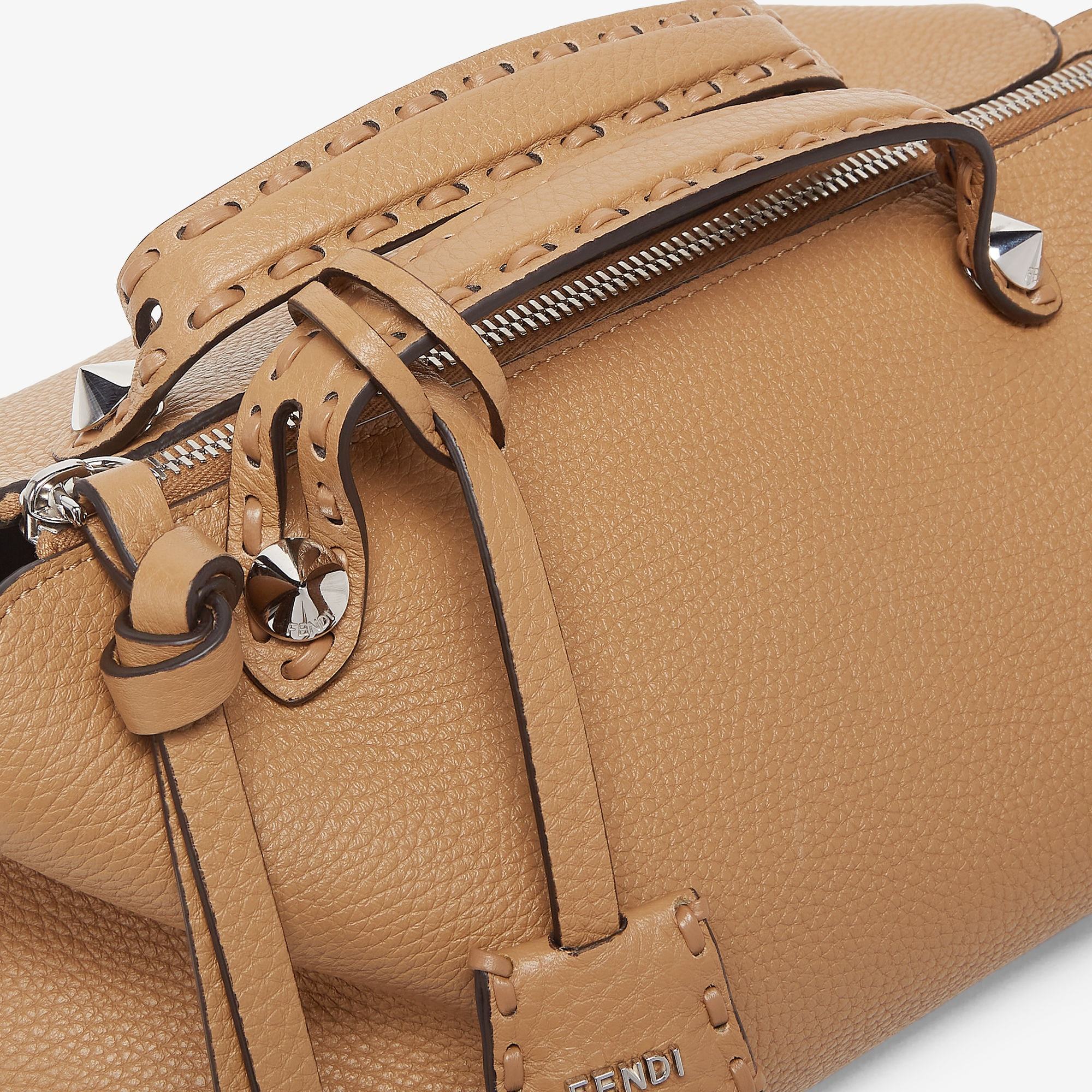 Fendi Cappuccino-colored Selleria Mini-bag With 156 Hand-sewn Stitches In Brown