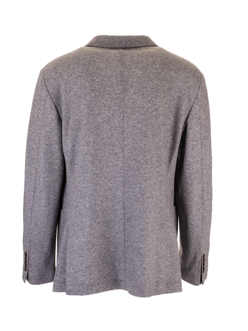 Brunello Cucinelli Single Breasted Blazer In Gray