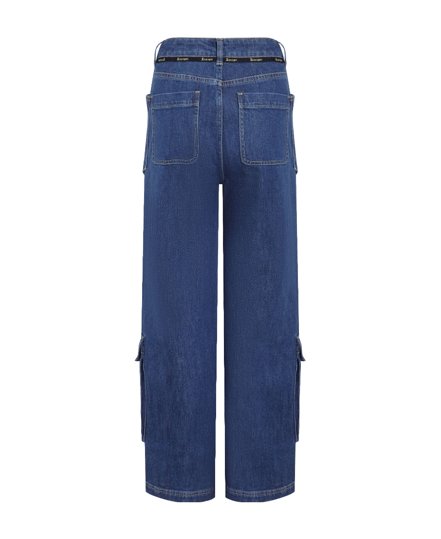Liuregali Logo Overalls Jeans In Blue