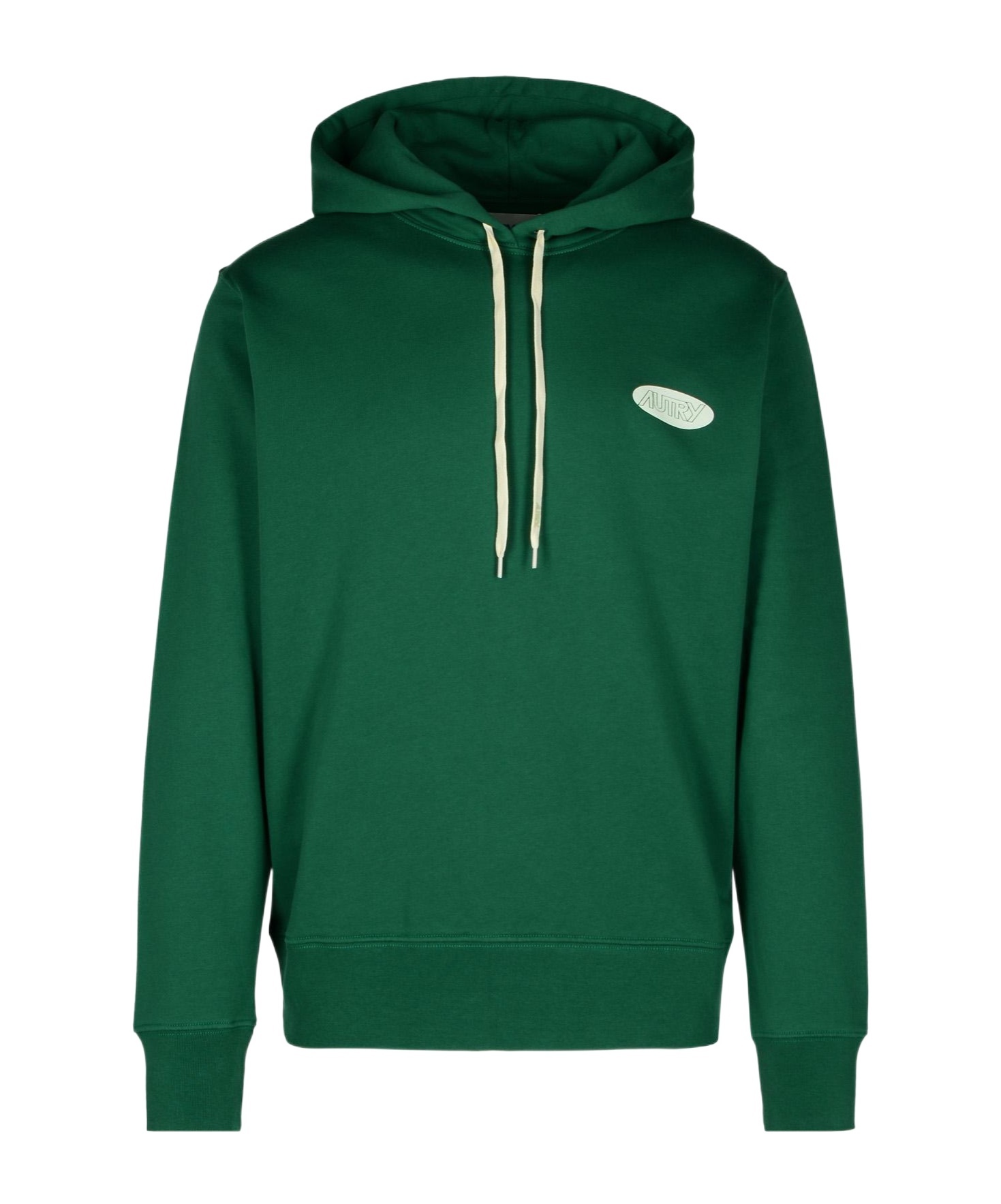 Shop Autry Logo-print Cotton Hoodie In Green