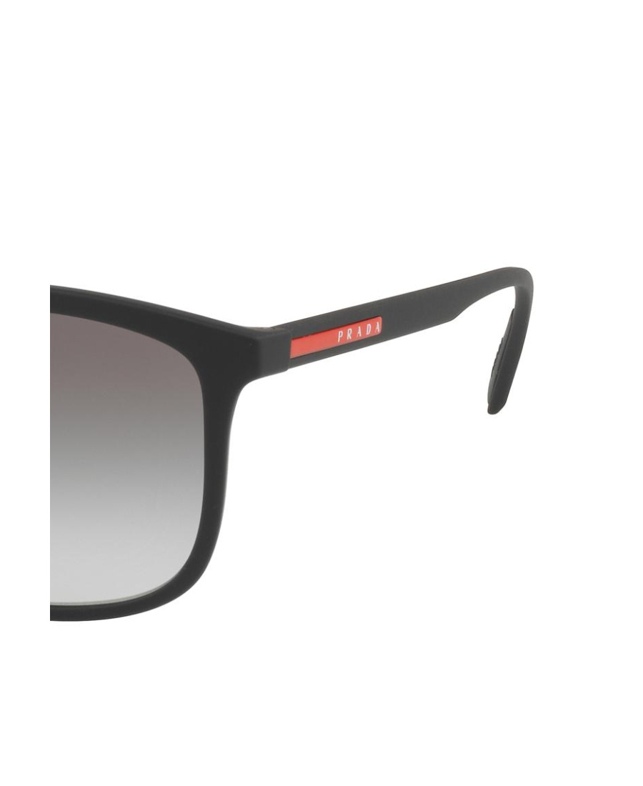 Prada Linea Rossa Logo Sunglasses In Black