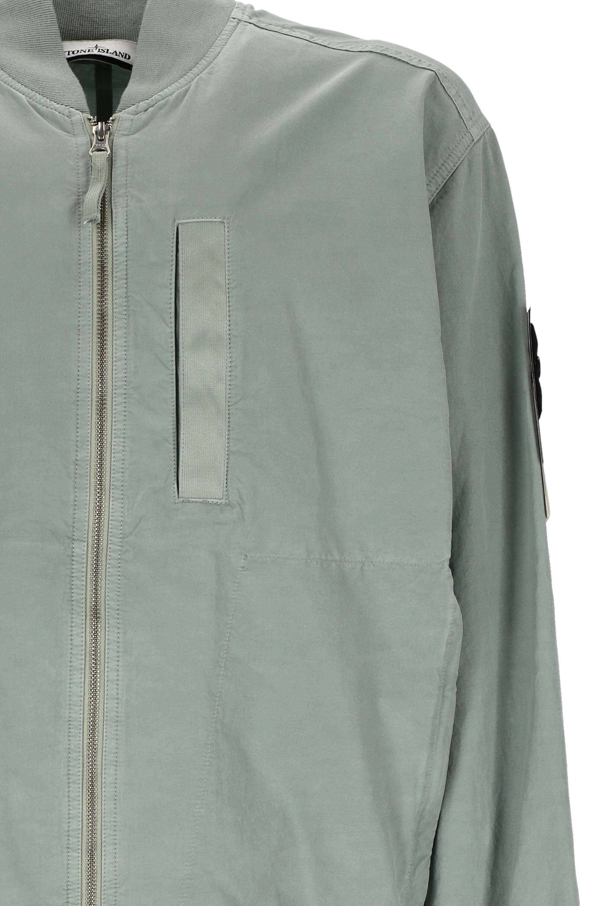 STONE ISLAND STONE ISLAND LOGO-PATCH ZIPPED BOMBER JACKET