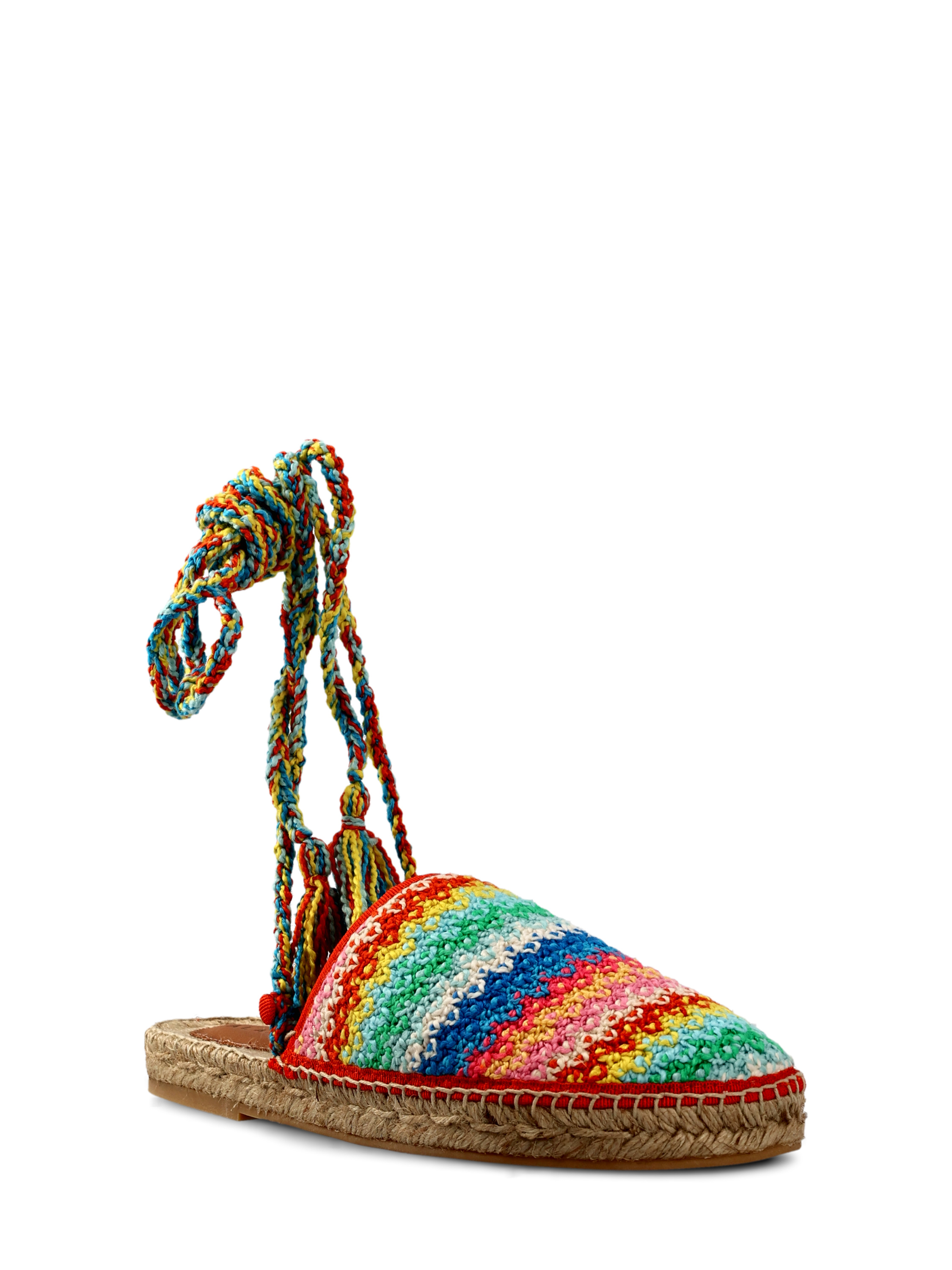 Alanui Over The Rainbow Slip-on Espadrilles In Green