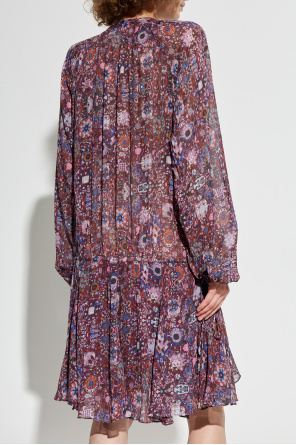 Isabel Marant Étoile Long Sleeve Dress In Multi