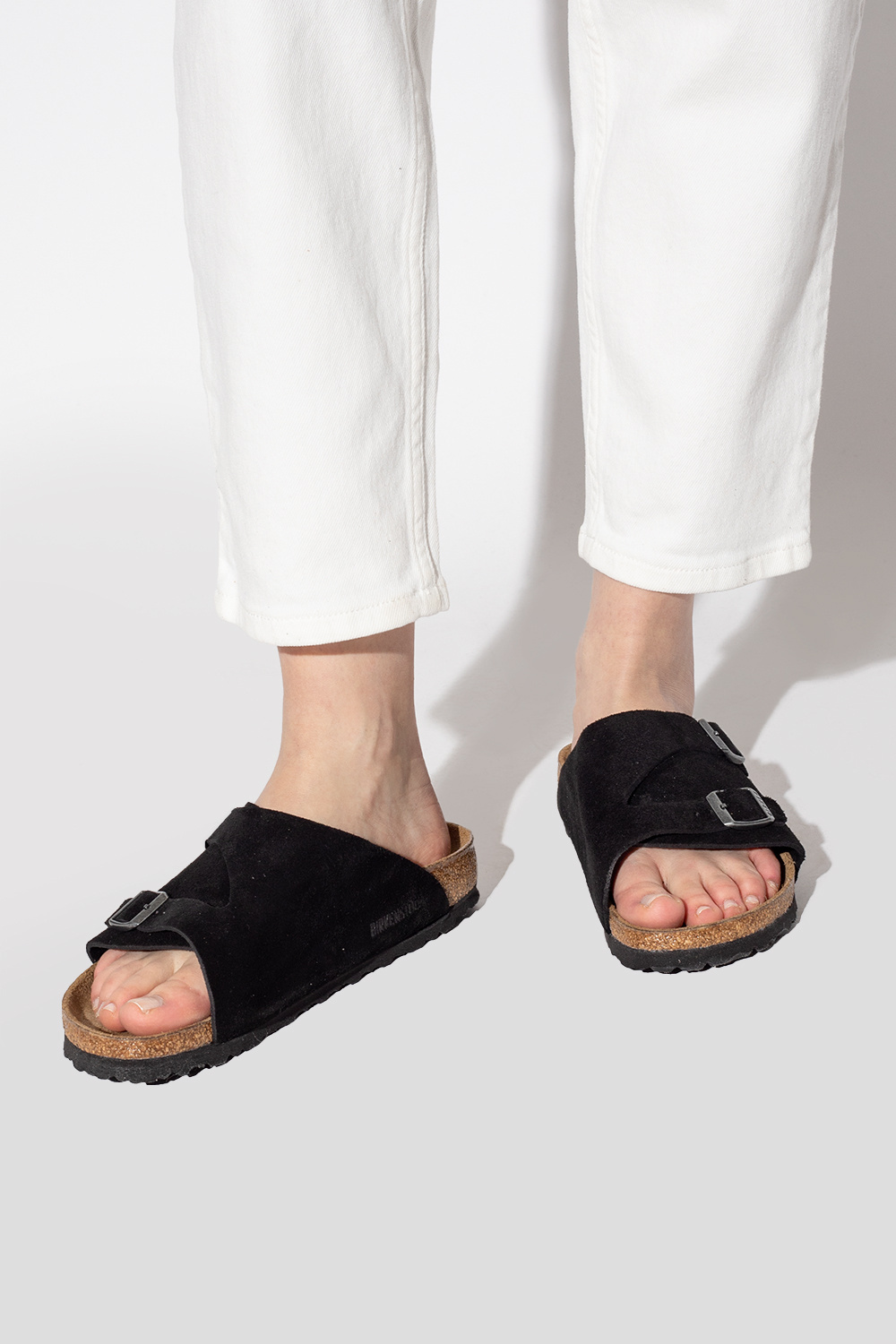 Shop Birkenstock Zürich Buckle 25mm Sandals In Black