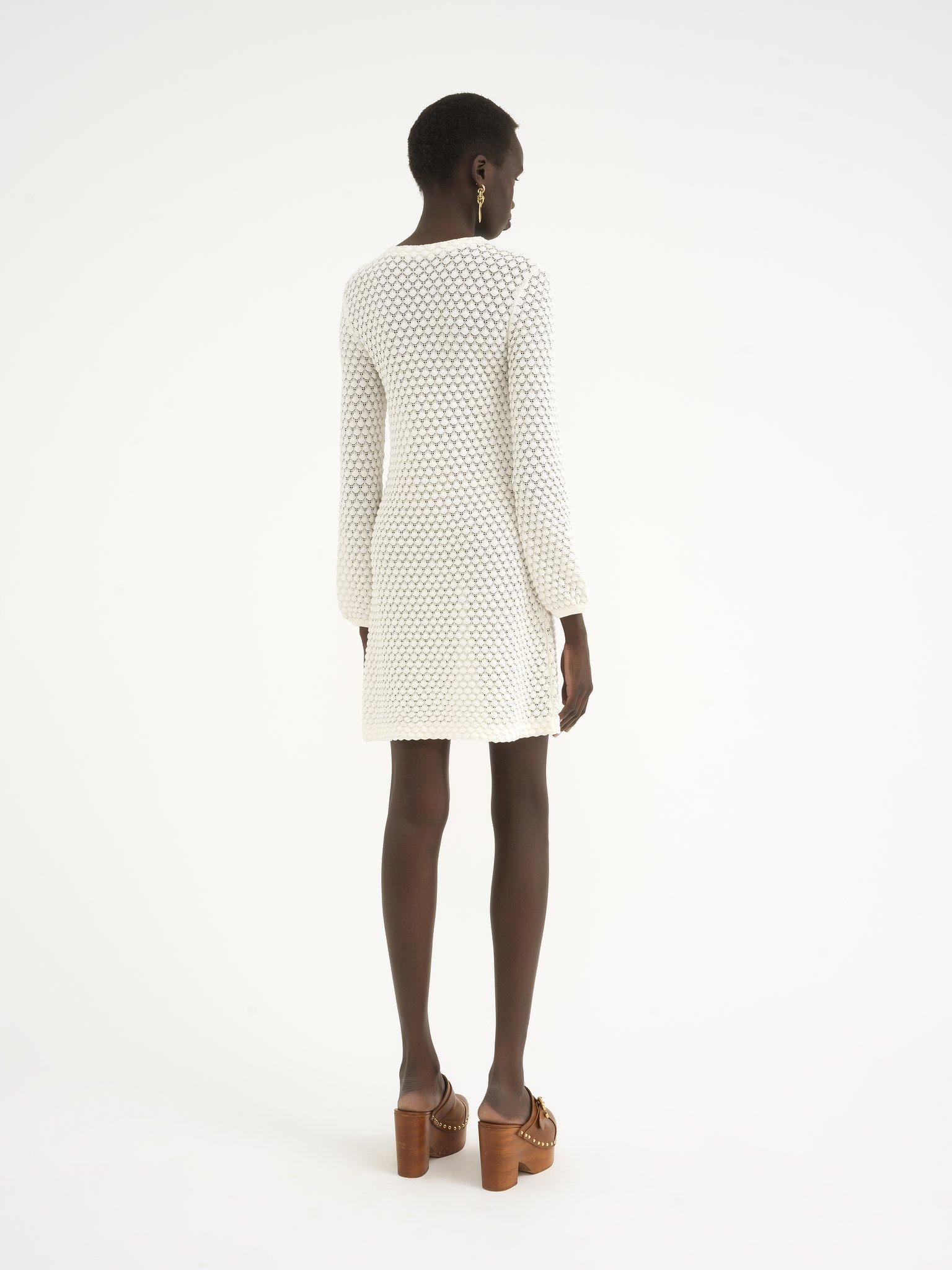 CHLOÉ POINTELLE-KNIT MINI DRESS