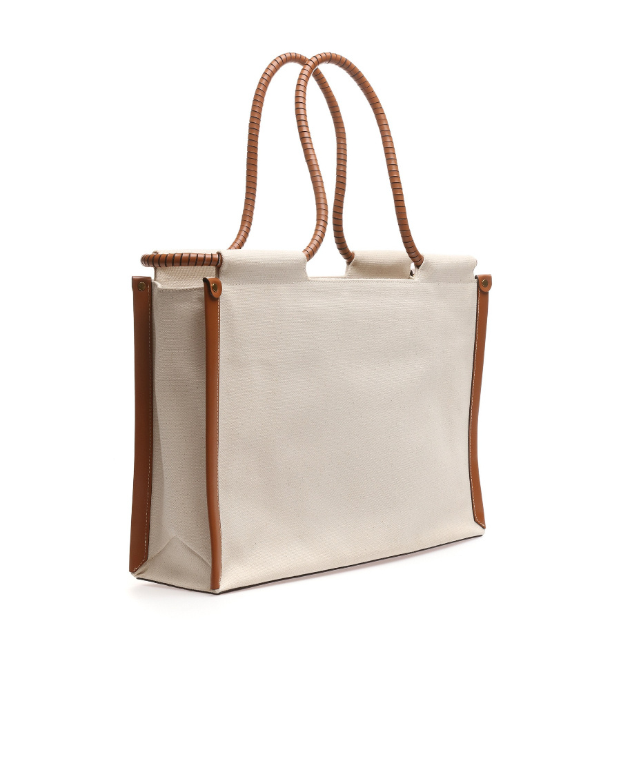 Shop Isabel Marant Toledo Cotton Tote Bag In Nude