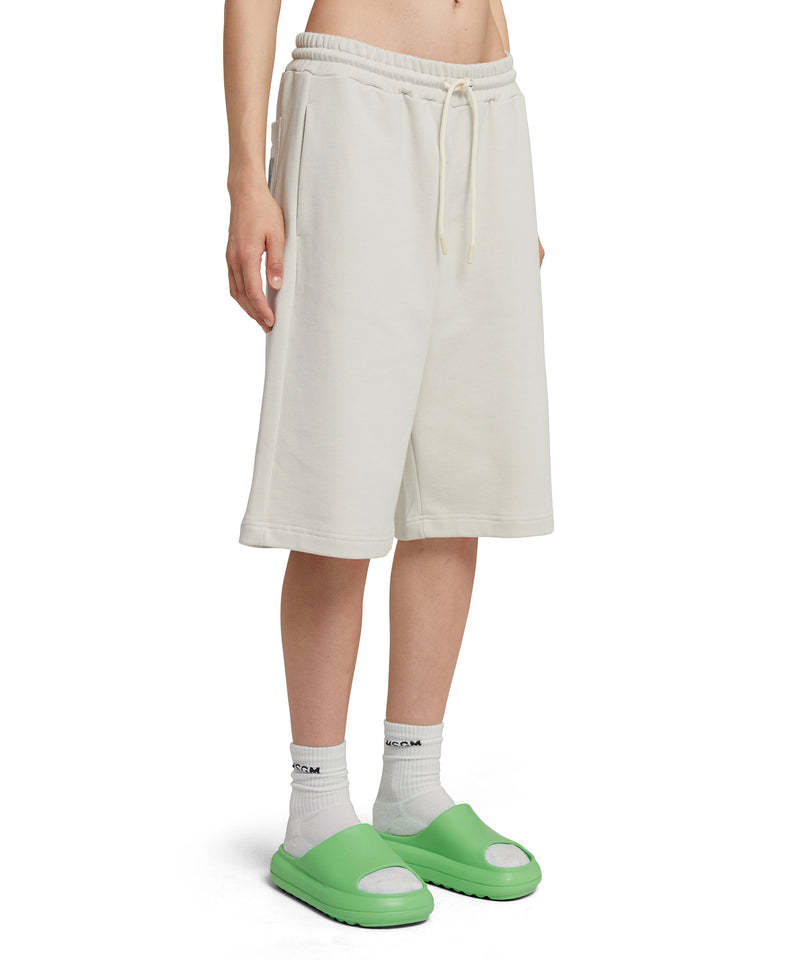 Msgm Drawstring Track Shorts In White