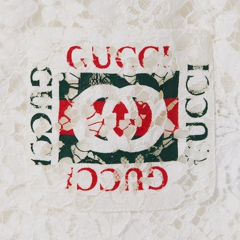 Gucci Logo Printed Laced Shorts In White