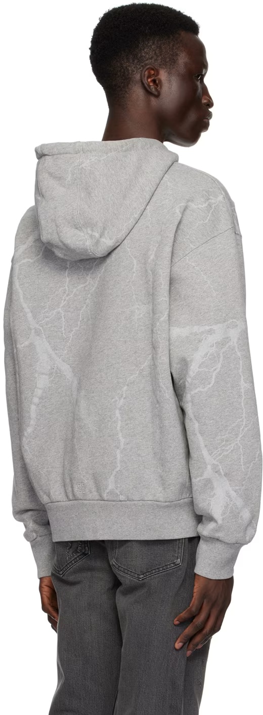 Givenchy Pull Rope Hooded Sweater In Gray