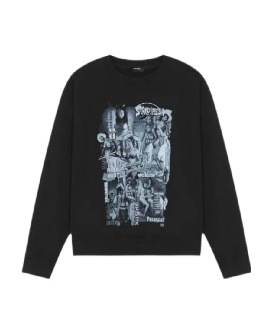 We11 Done We11done Graphic Printed Crewneck Sweatshirt In Black