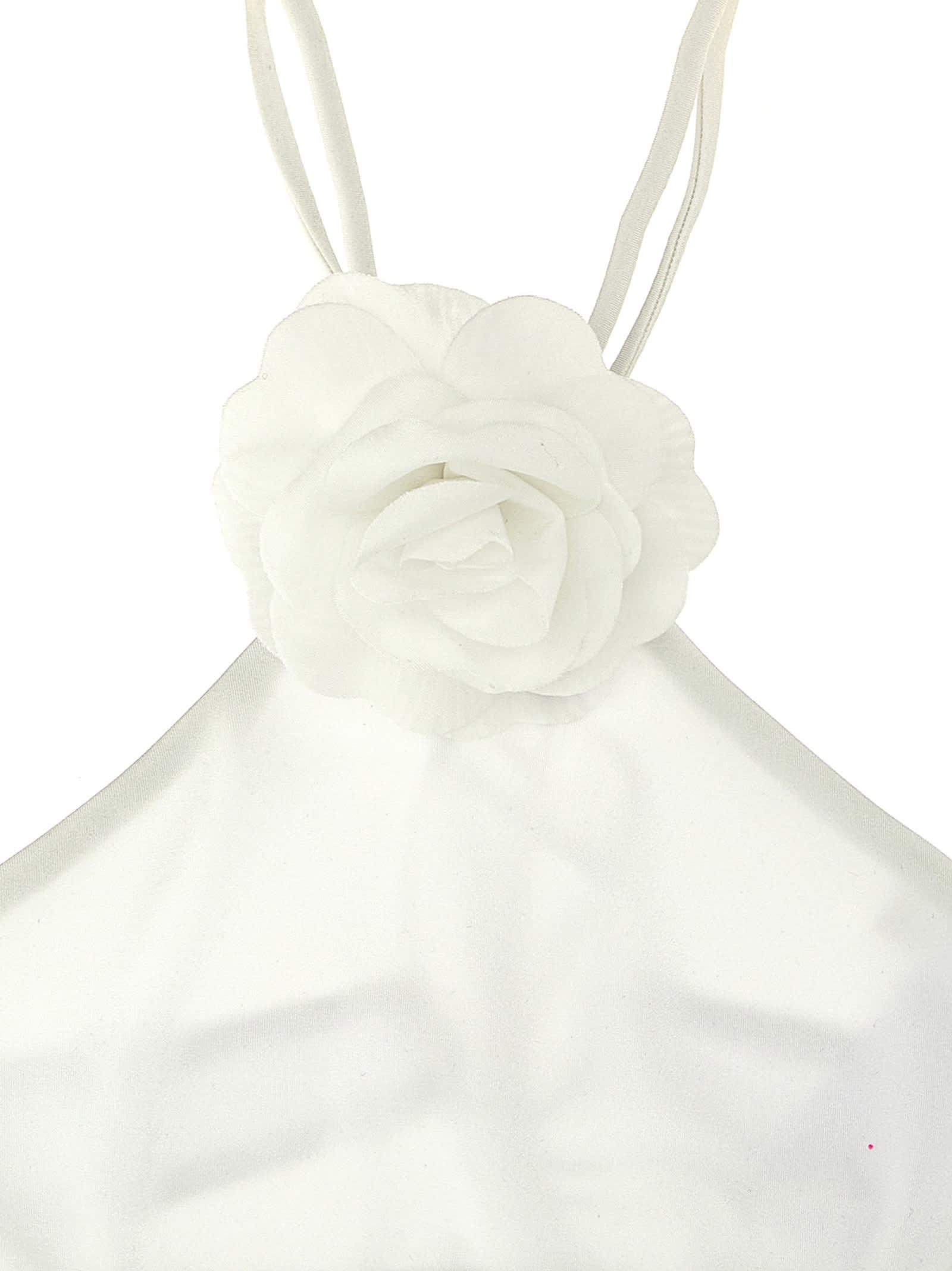 Philosophy Di Lorenzo Serafini Floral-appliqué Halterneck Bikini Set In White