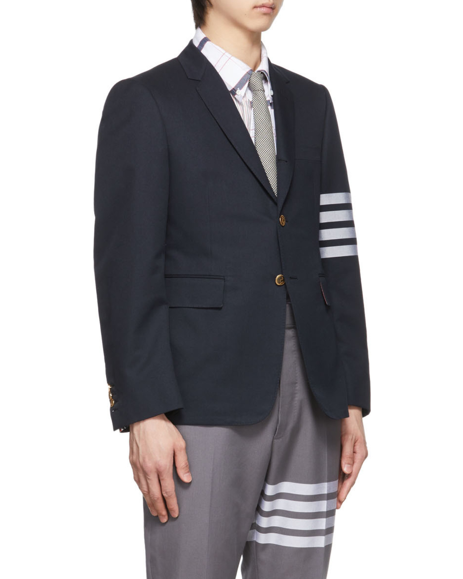 Shop Thom Browne Engineered 4-bar Stripe Classic Sport Coat Jacket