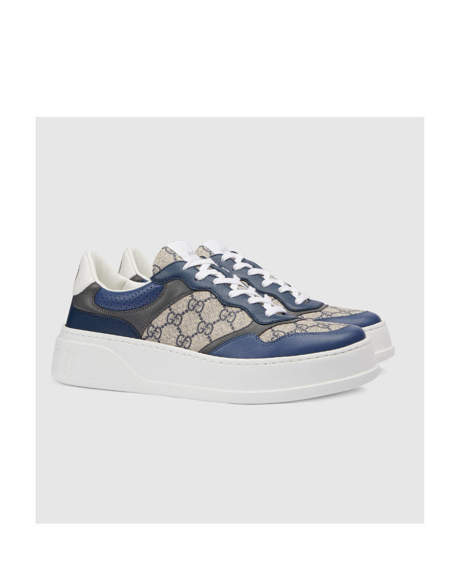 Gucci Monogrammed Coated-canvas And Leather Sneakers In White