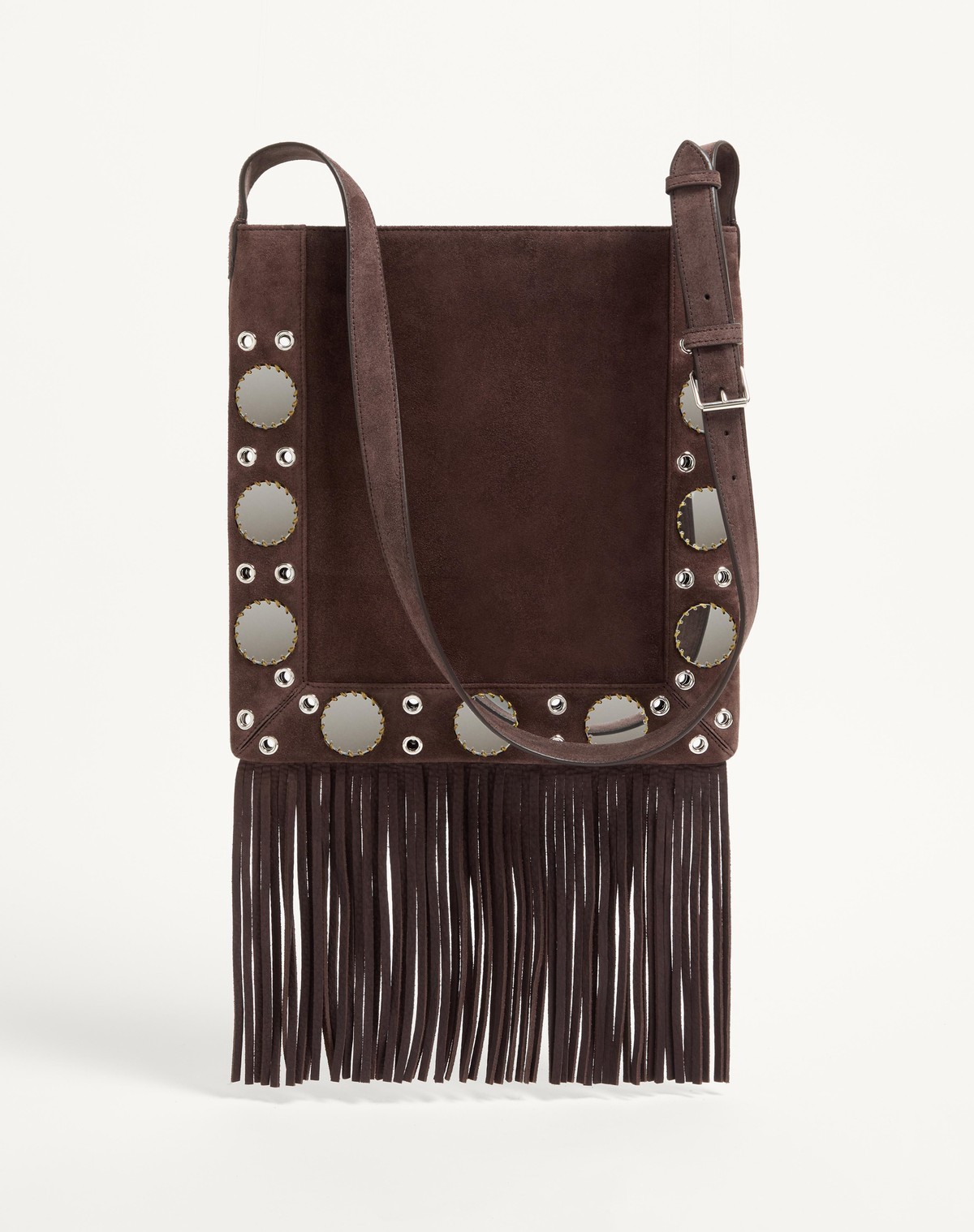 Valentino Tassel Shoulder Bag In Black