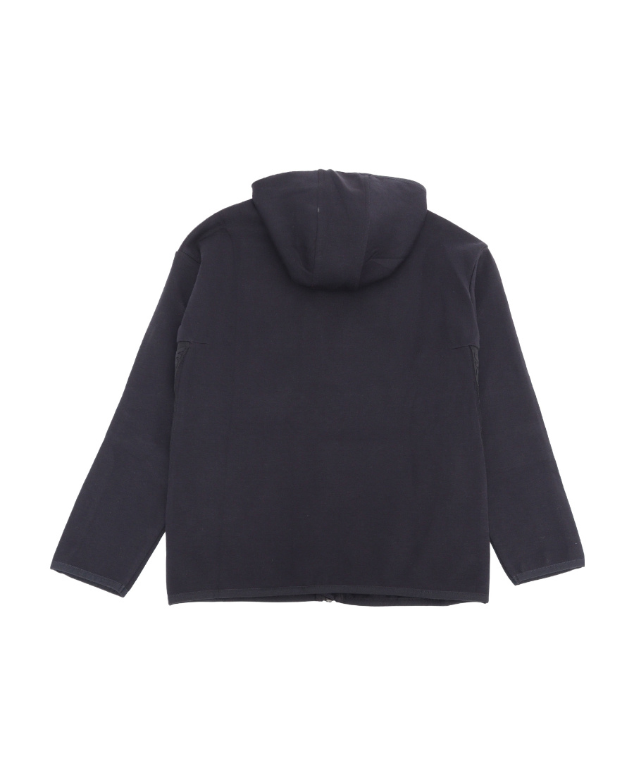 Emporio Armani Logo-embossed Hooded Jacket In Black