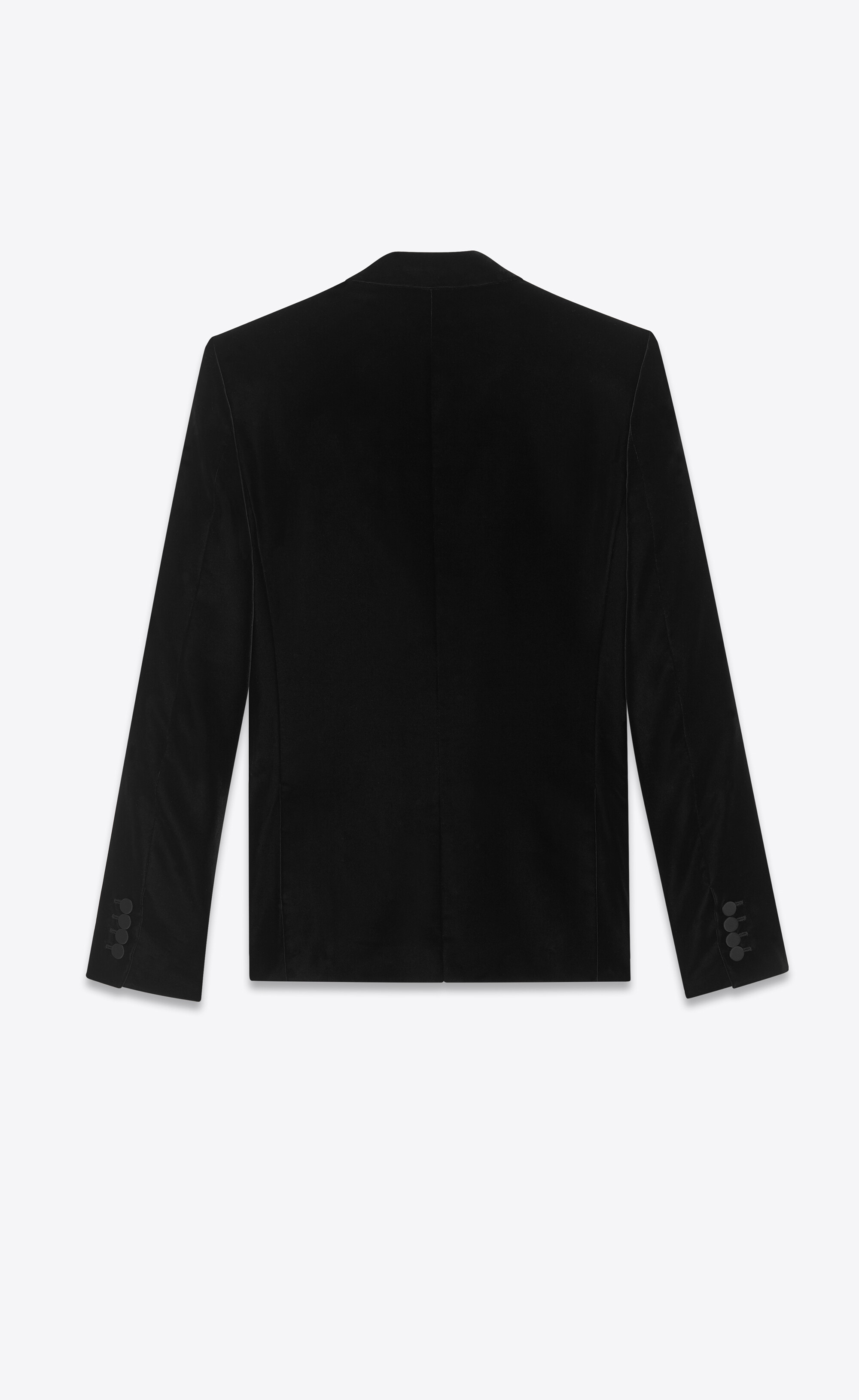 Saint Laurent Velvet-effect Single-breasted Blazer In Black