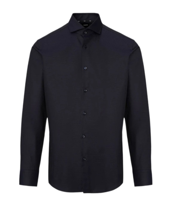 Hugo Boss Long-sleeved Shirt In Blue