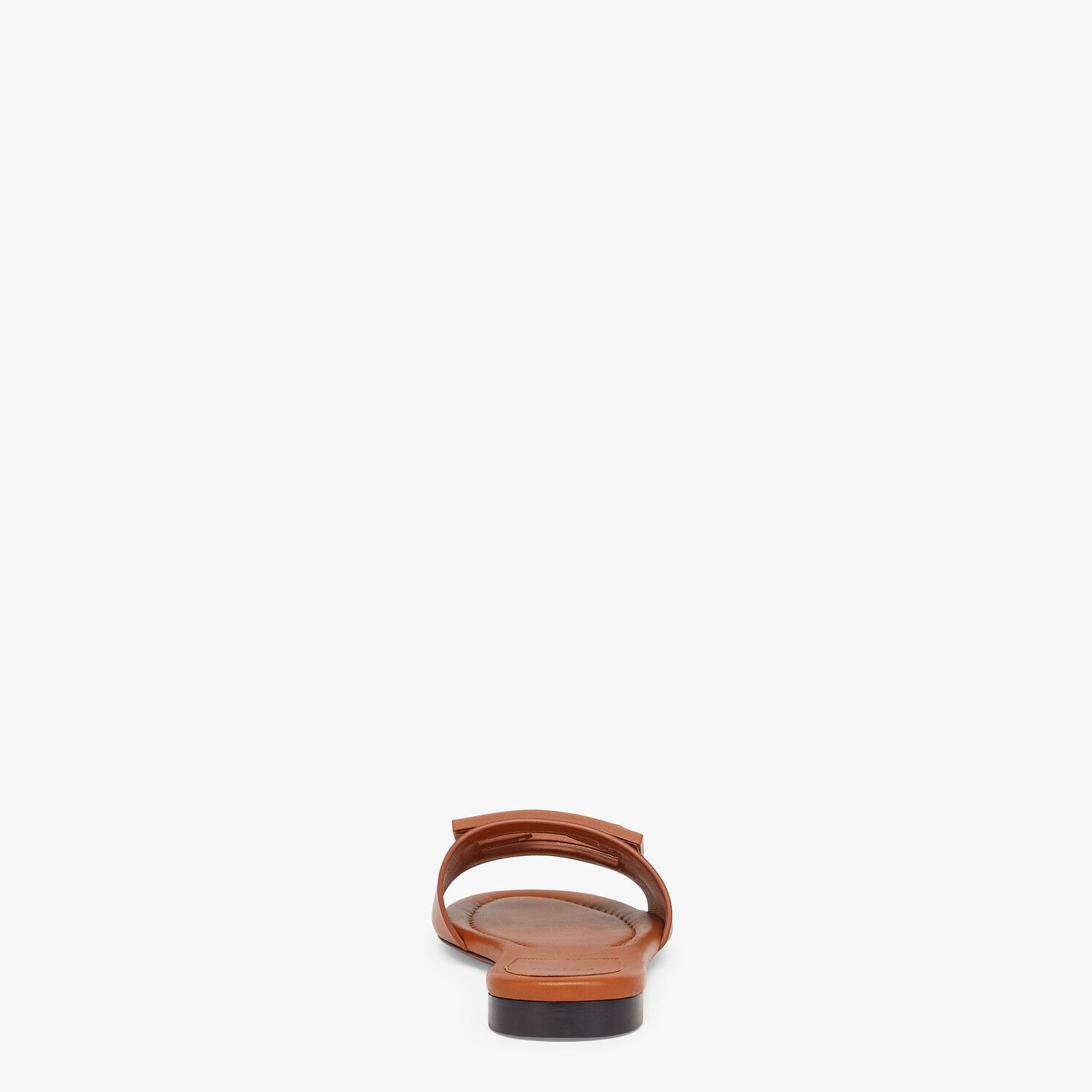 Fendi Ff Tube Medallion Flat Sandals In Brown