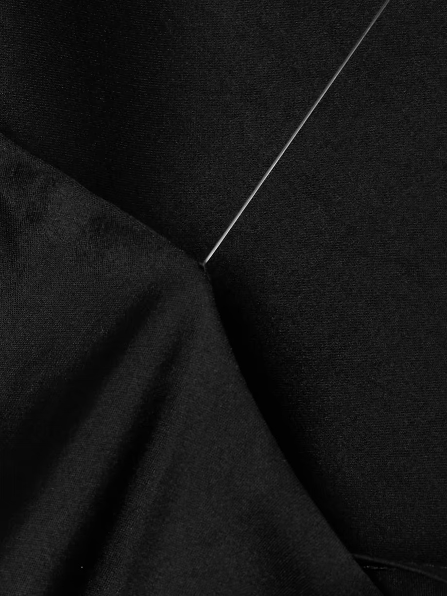 Y/project Satin Slip Dress For Elegant In Black
