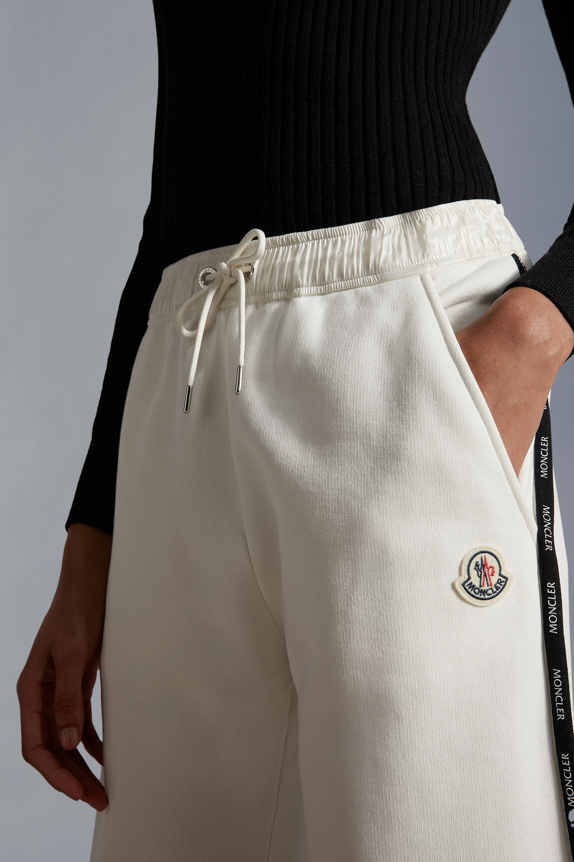 MONCLER LOGO-TAPE TRACK PANTS 