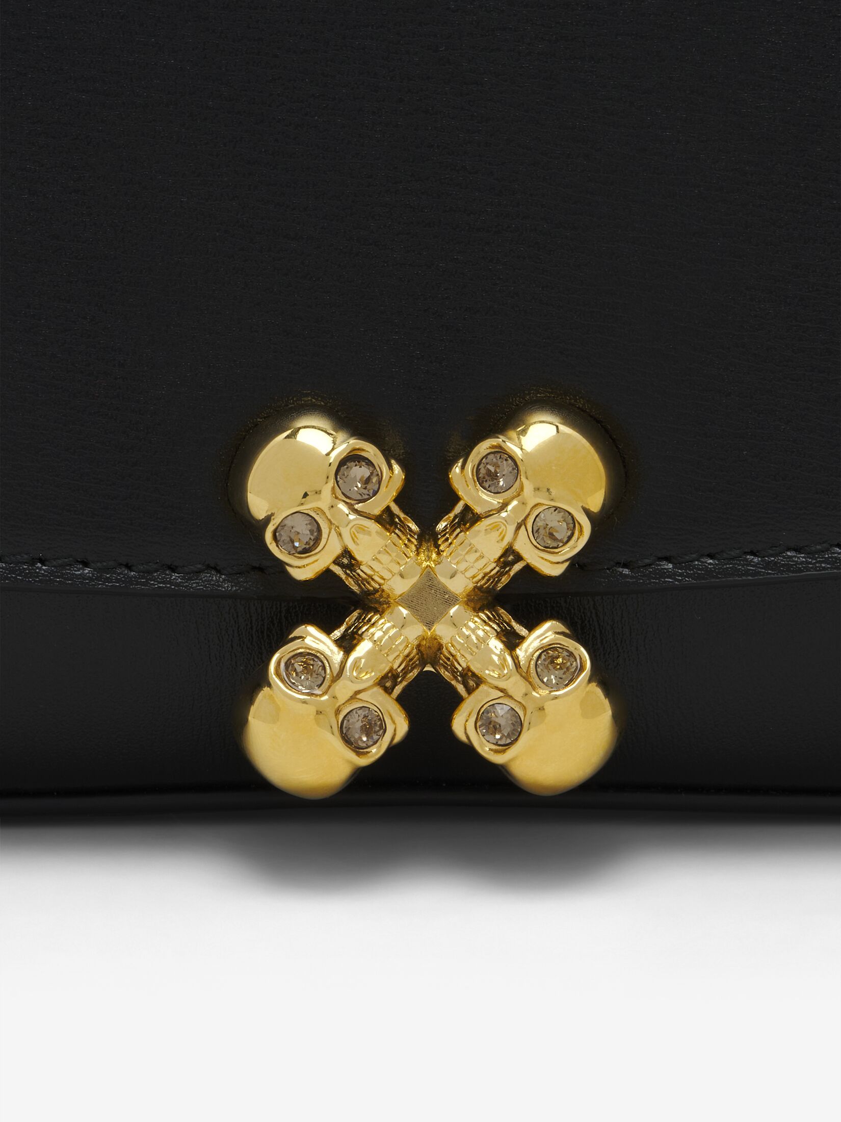 Alexander Mcqueen Skull Flower Leather Shoulder Bag
