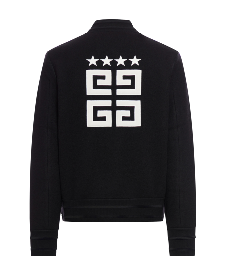 Givenchy Wool Sweatshirt With Back 4g Logo In Black