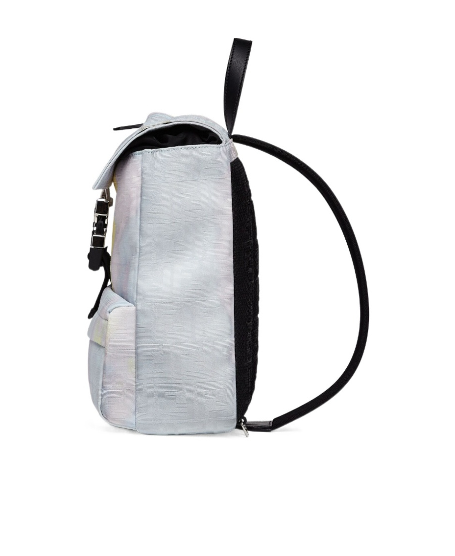 Fendi Ness Jacquard Small Backpack In White