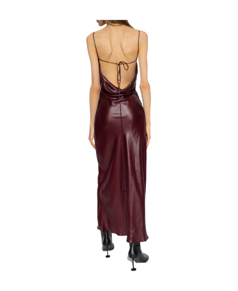 Stella Mccartney Backless Square-neck Midi Dress In Brown