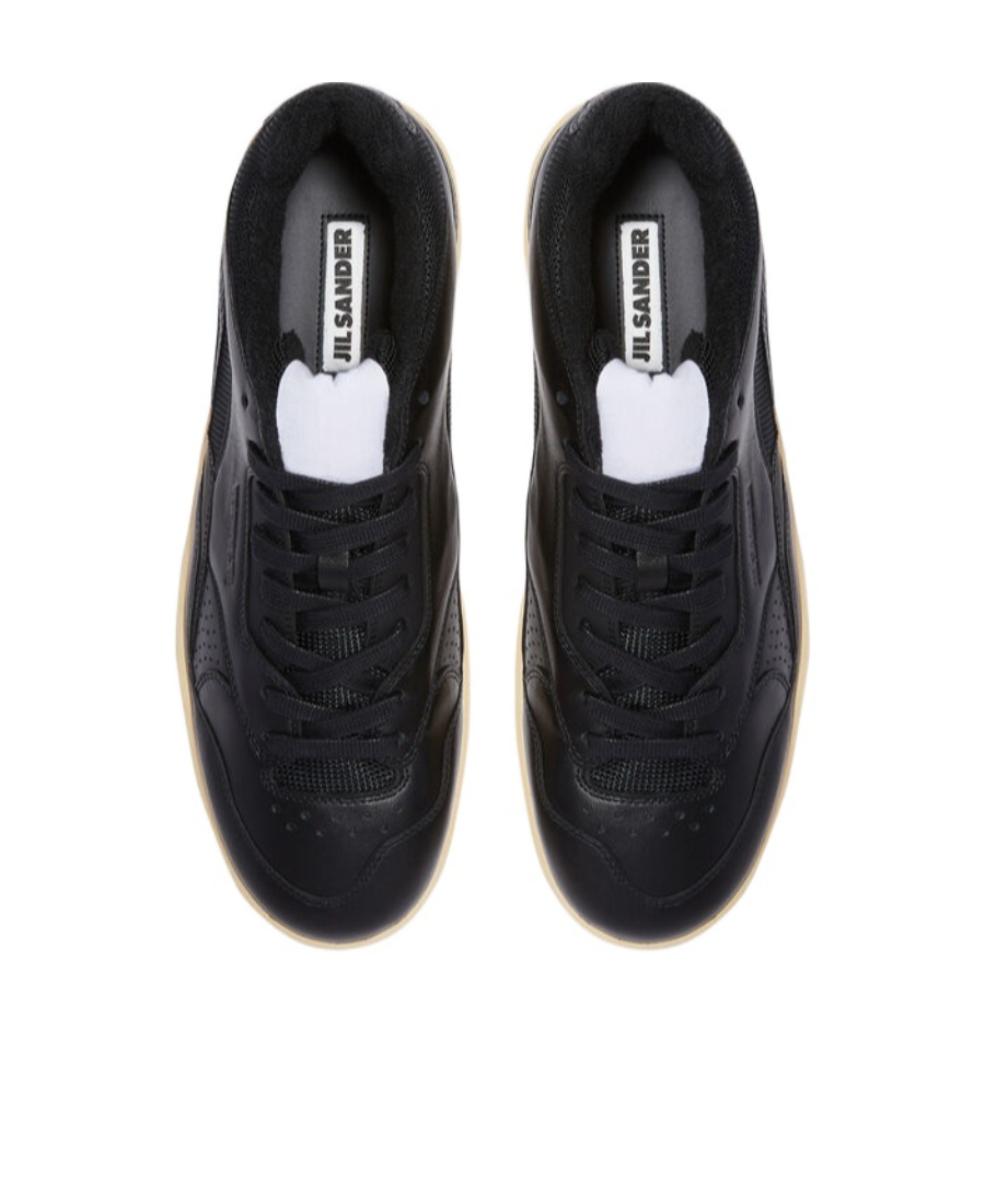 Jil Sander Panelled Low-top Sneakers In Black