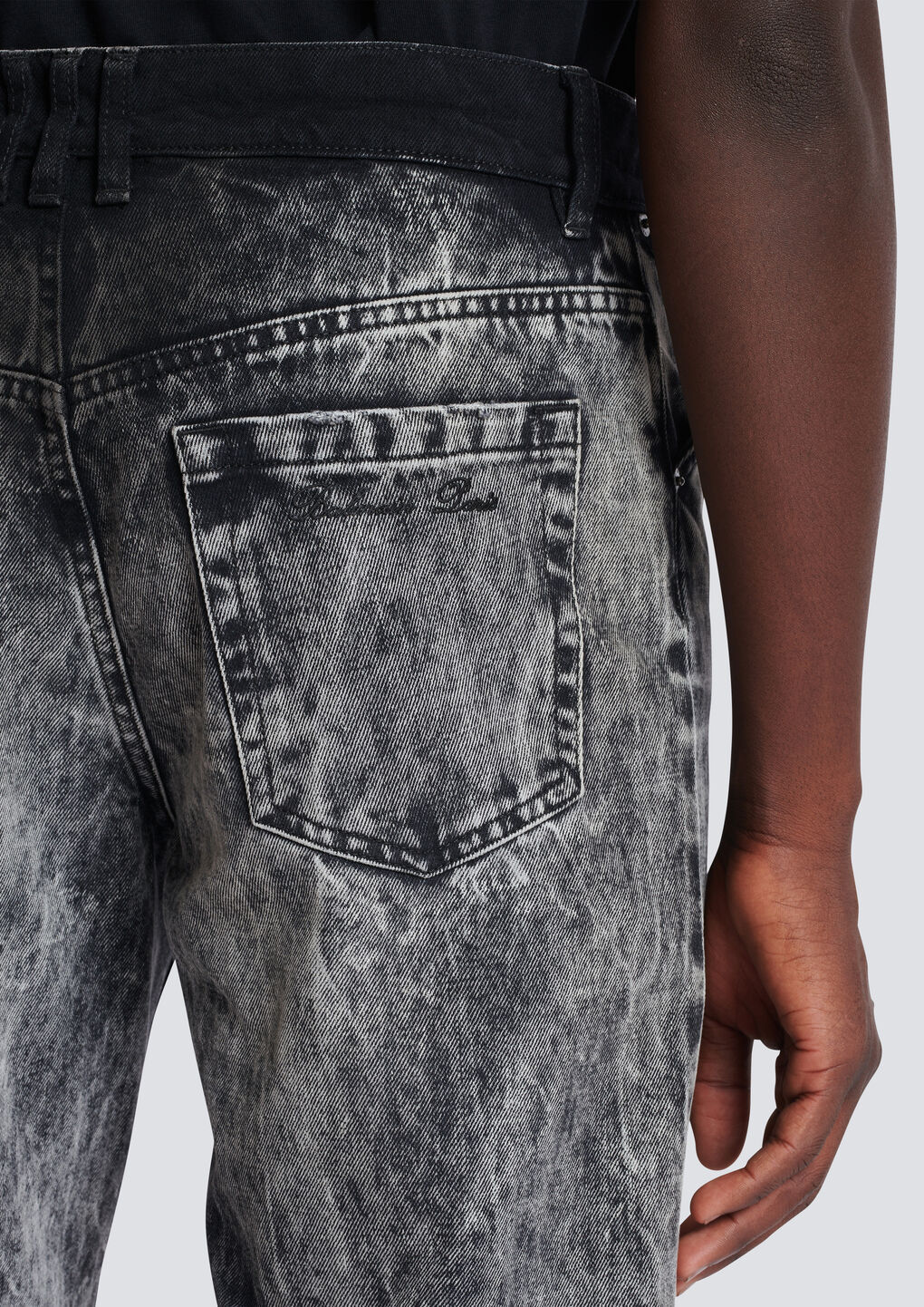 Balmain Mid-rise Straight-leg Jeans In Gray