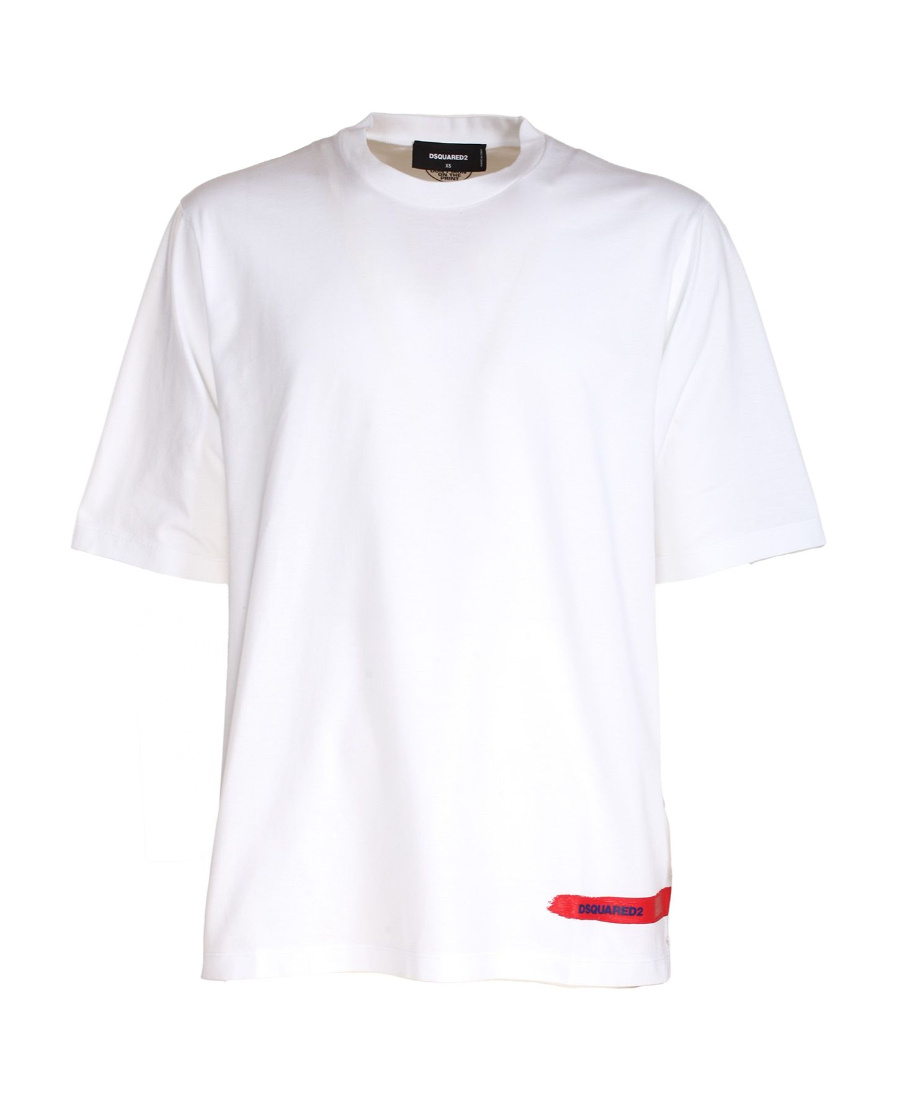 Dsquared2 Logo Printed Crewneck T-shirt In White