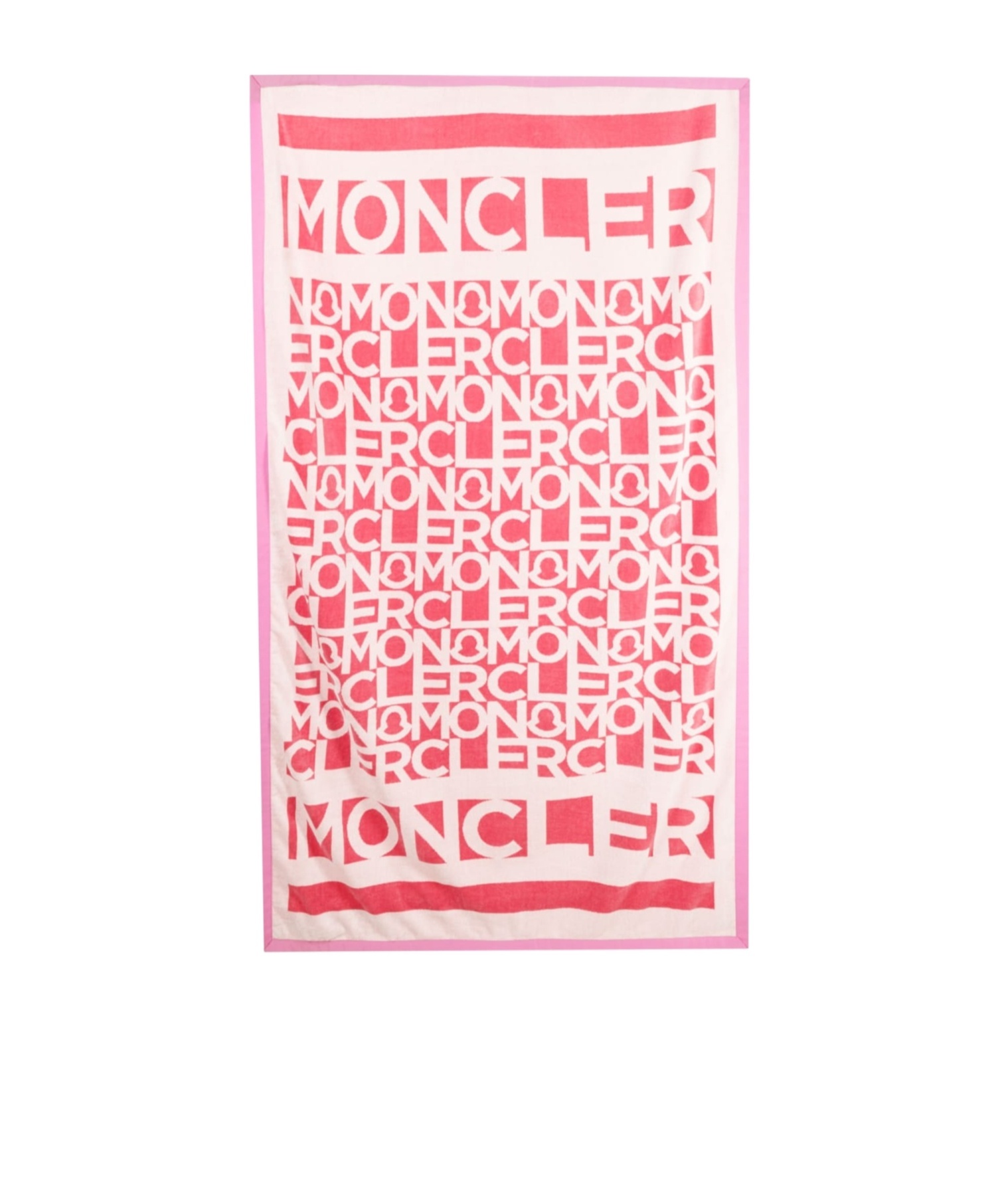 Moncler Logo Beach Towel In Pink