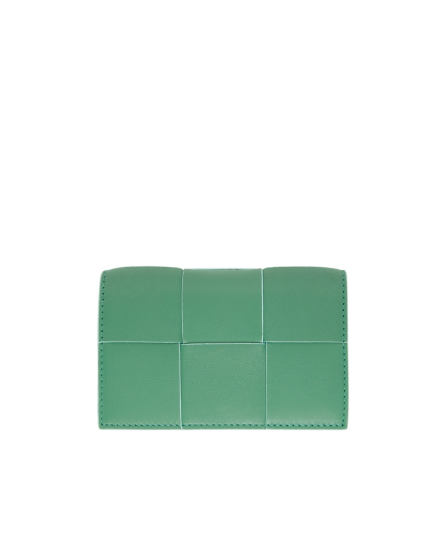 Bottega Veneta Intreccio Card Package In Green