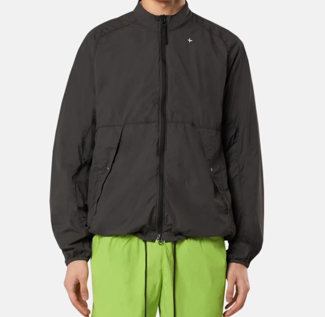 Stone Island Packable Jacket In High Performance Fabri1c In Leaden