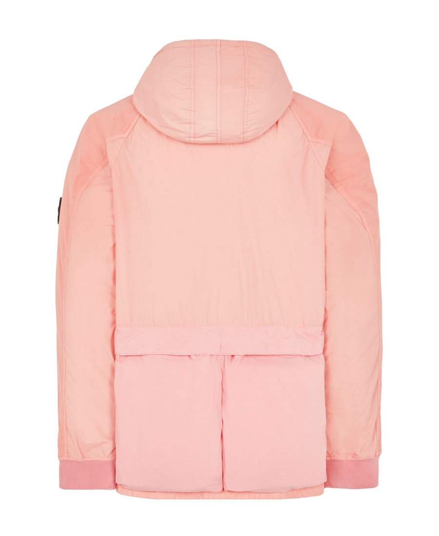 Stone Island Semi-zipper Casual Jacket In Pink