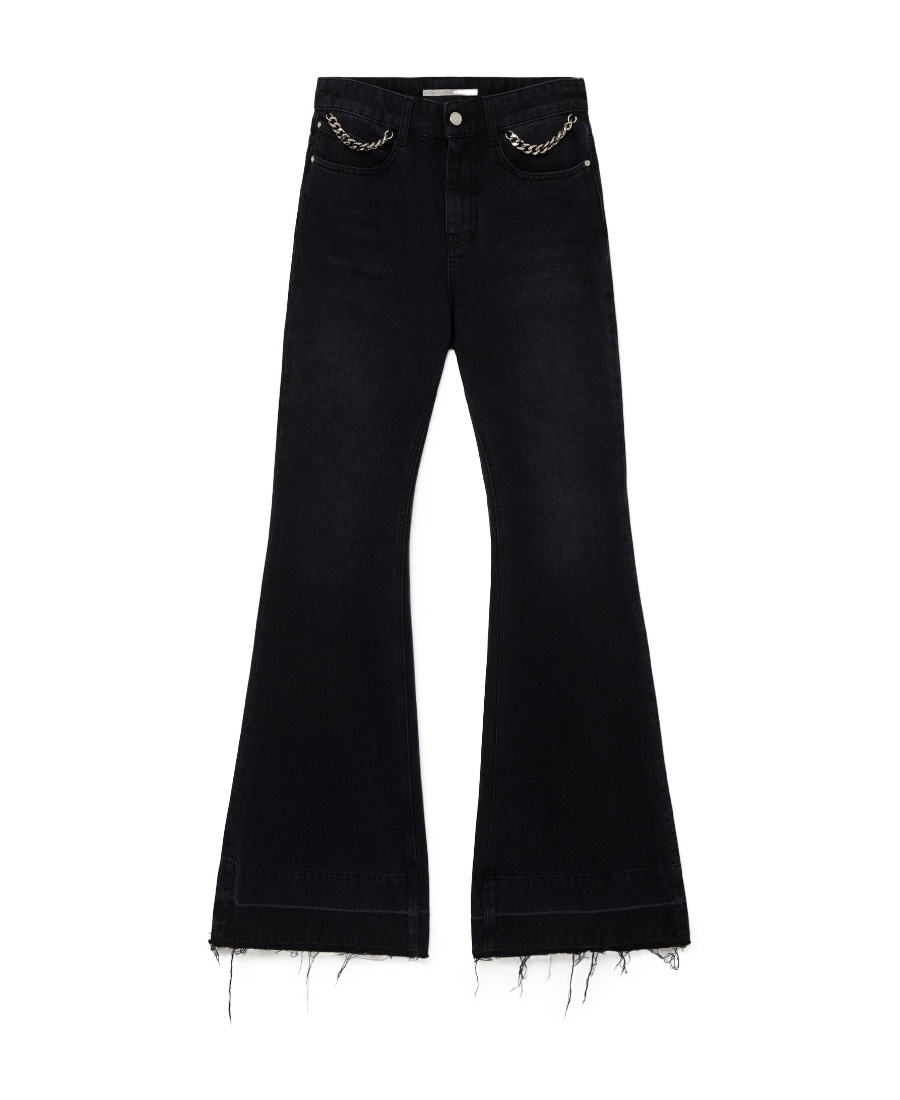 Stella Mccartney Falabella Flared Jeans In Black