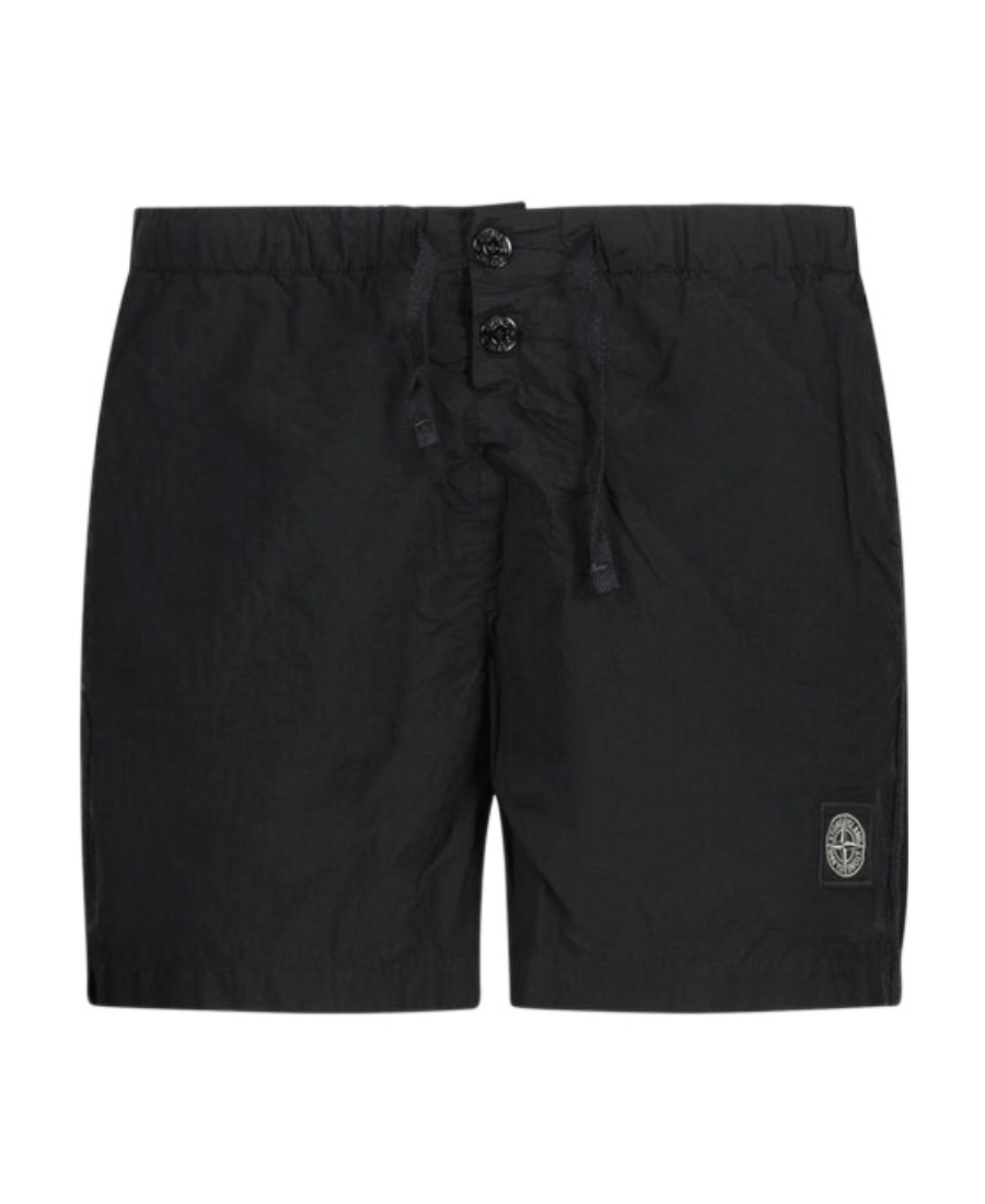 Stone Island Short Swimsuit In Black