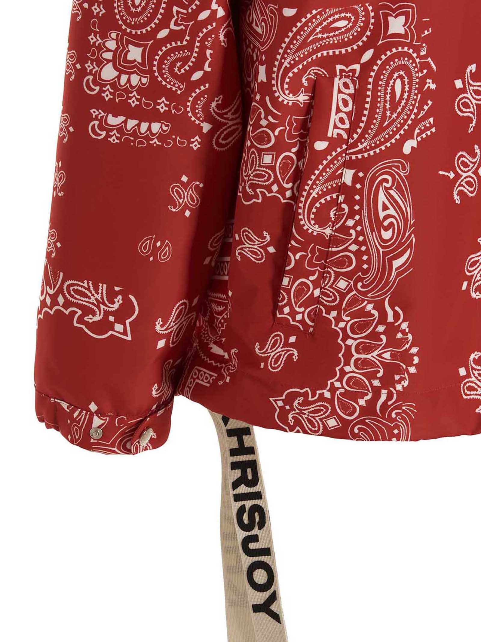 Khrisjoy 'bandana Hood' Windbreaker Jacket In Red