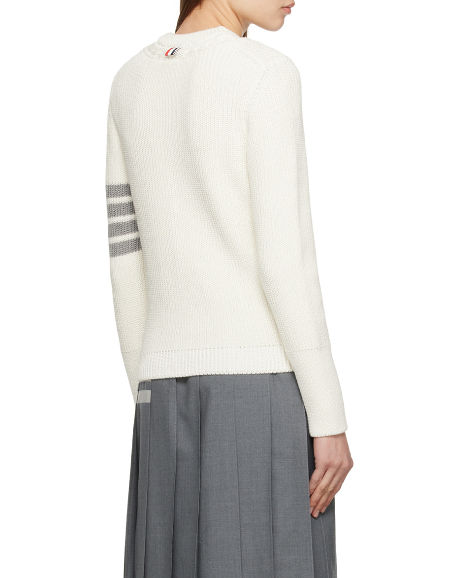 Thom Browne 4-bar Stripe Jumper In White