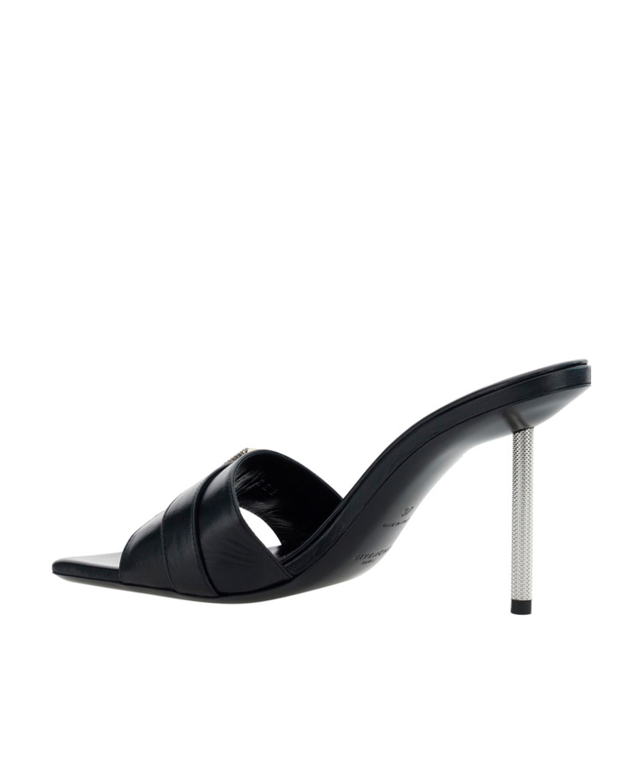 Givenchy Voyou High Strap Mule Sandals In Black