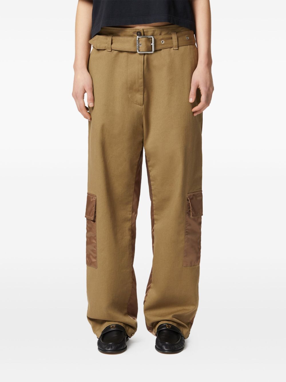 Pinko Slouchy Cargo Pants With Belt