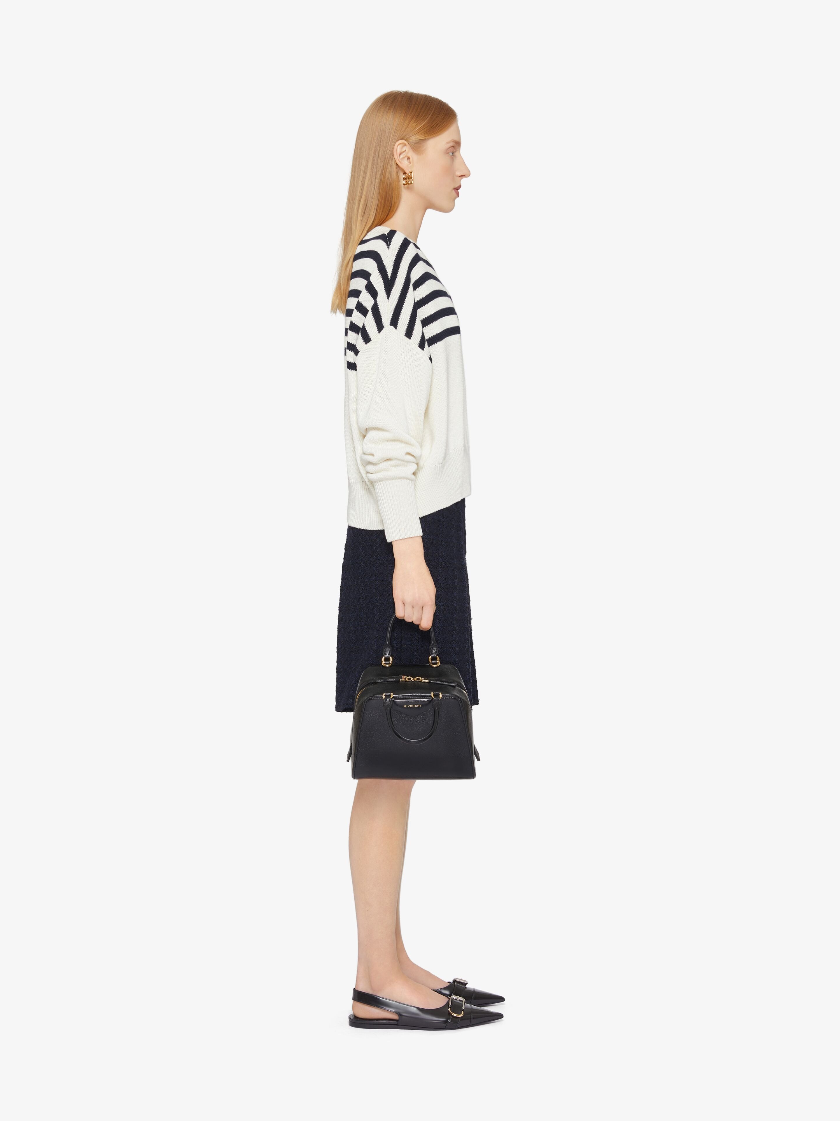 Givenchy 4g Striped Sweater In Wool And Cotton In White