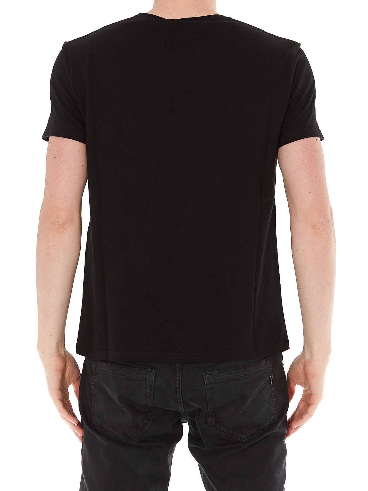 Alexander Mcqueen T-shirt With Round Neck And Short Sleeves In Black
